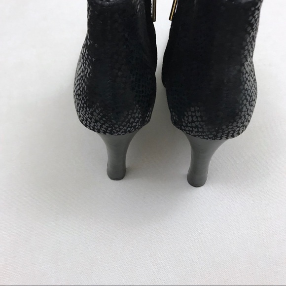 Colin Stuart heeled black snake skin booties - Picture 3 of 7